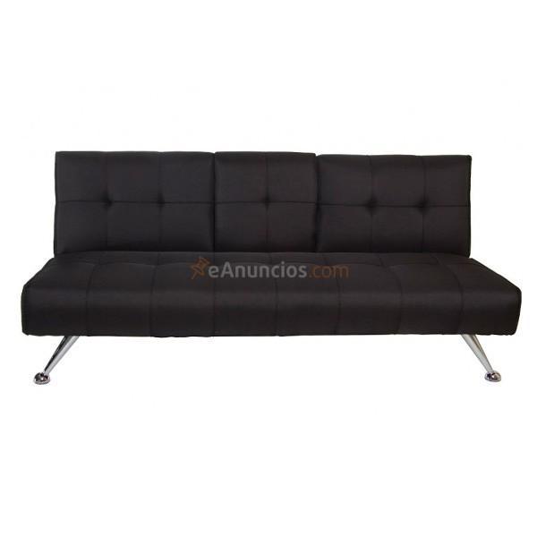 Sofá cama Maldivas con posavasos negro