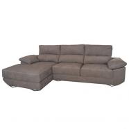 Sofá chaise longue Danielle frente izquierdo Bronx Smoke marrón