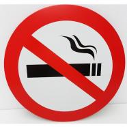 Placa decorativa Prohibido Fumar metal 30 cm rojo  blanco