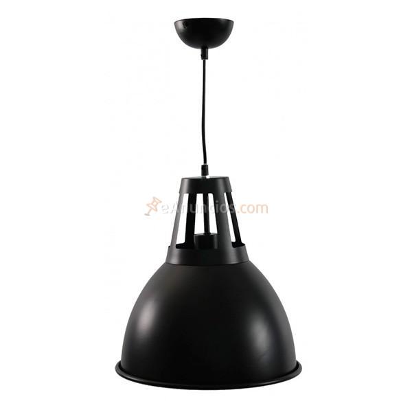 Lámpara colgante Safari metal 35 cm negro