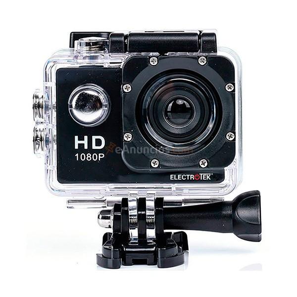 Cámara de acción Electrotek ET-SC100 1080p FHD LCD 2” sumergible plata