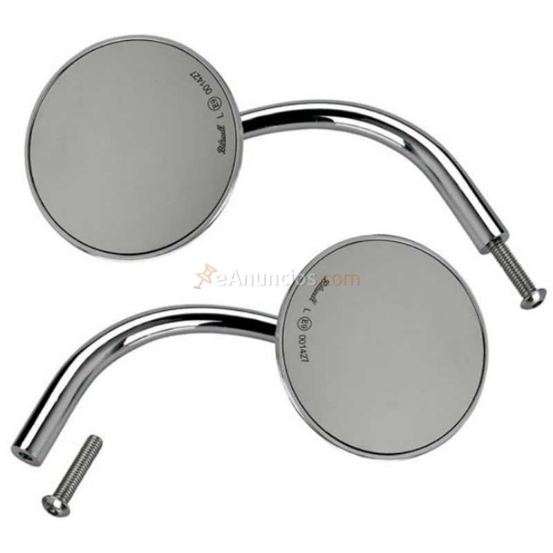 ESPEJOS REDONDOS CROMADOS BILTWELL HOMOLOGADOS HARLEY DAVIDSON