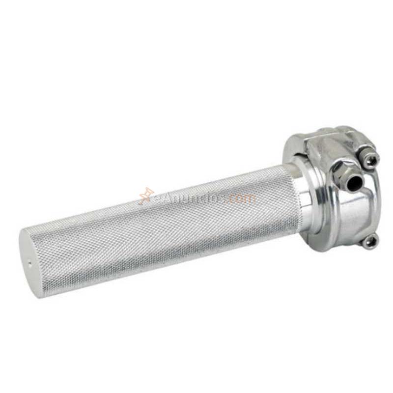 CAÑA ACELERADOR PULIDA CON SOPORTE UN CABLE PARA MANILLARES DE 1