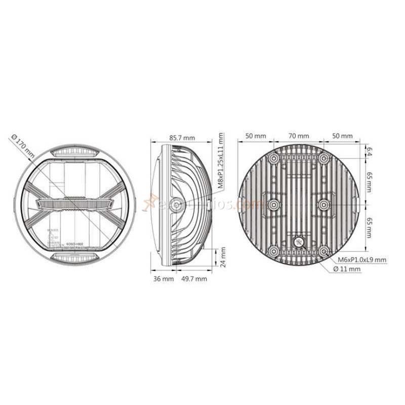 FARO CENTRAL LED KOSO NEGRO