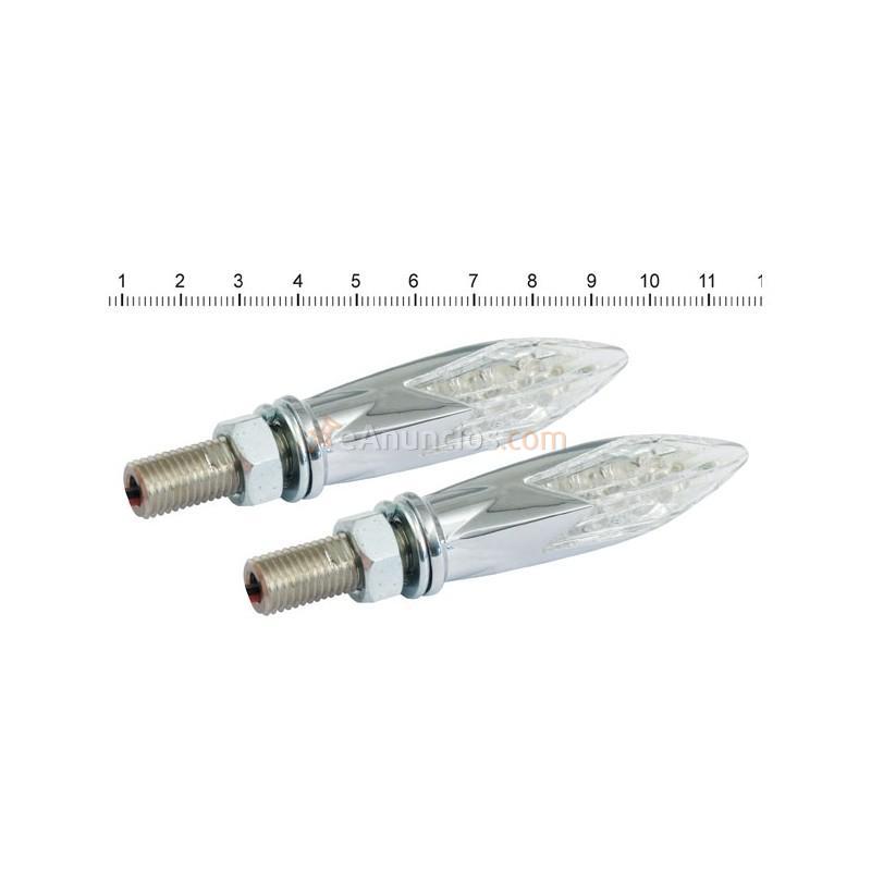 INTERMITENTE LED SPEAR MINI CHROME CLEAR