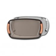 MOLDURA CROMADO CON LED CRISTAL AHUMADO HARLEY ROAD GLIDE 98-12