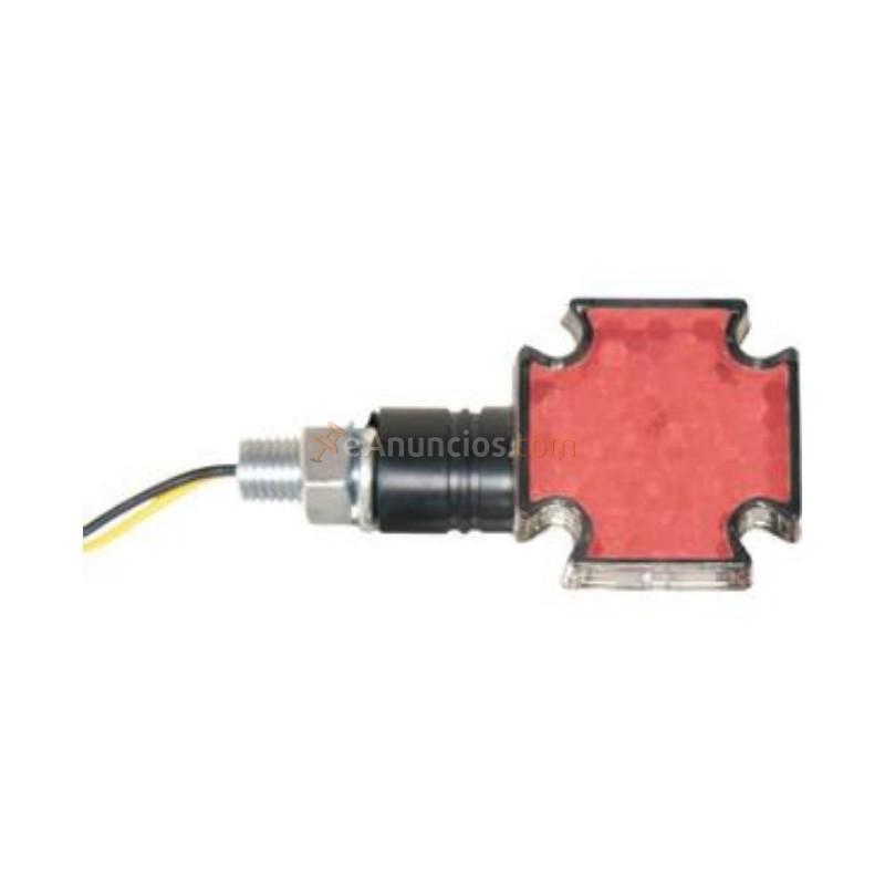 Intermitentes led cruz maltese negrolente roja