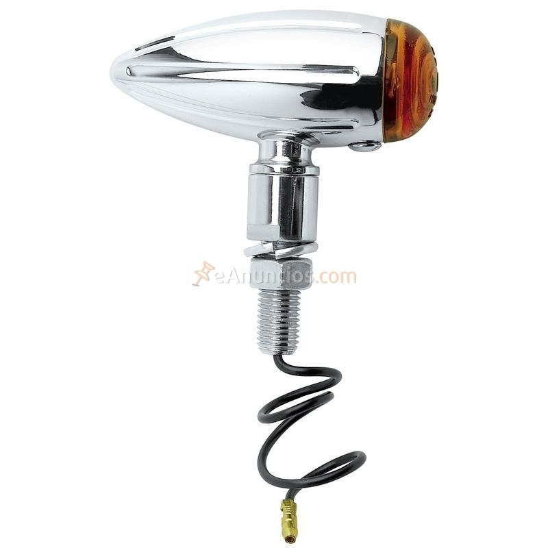 Intermitente micro bullet aluminio cromado con ranura (outlet)