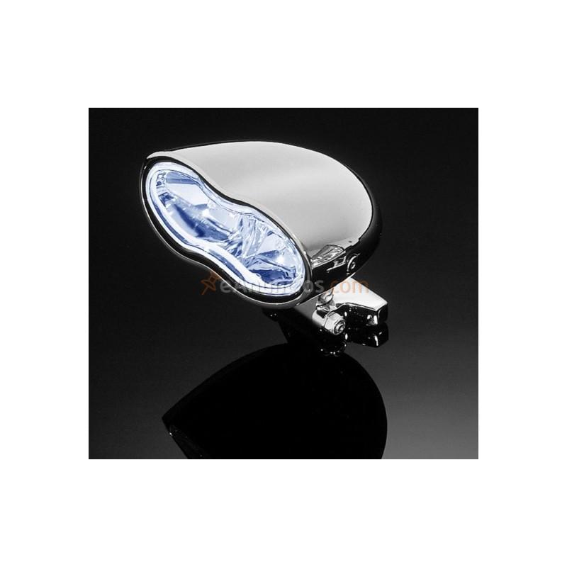 Faro central double oval lente azul