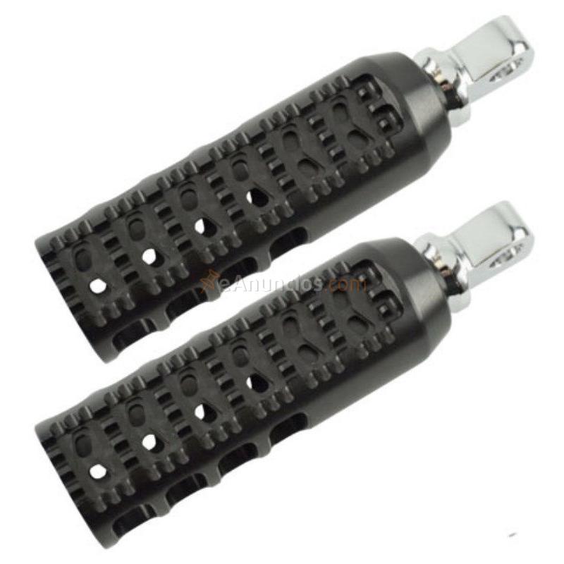 Estriberas muzzle brass balls negra harley davidson