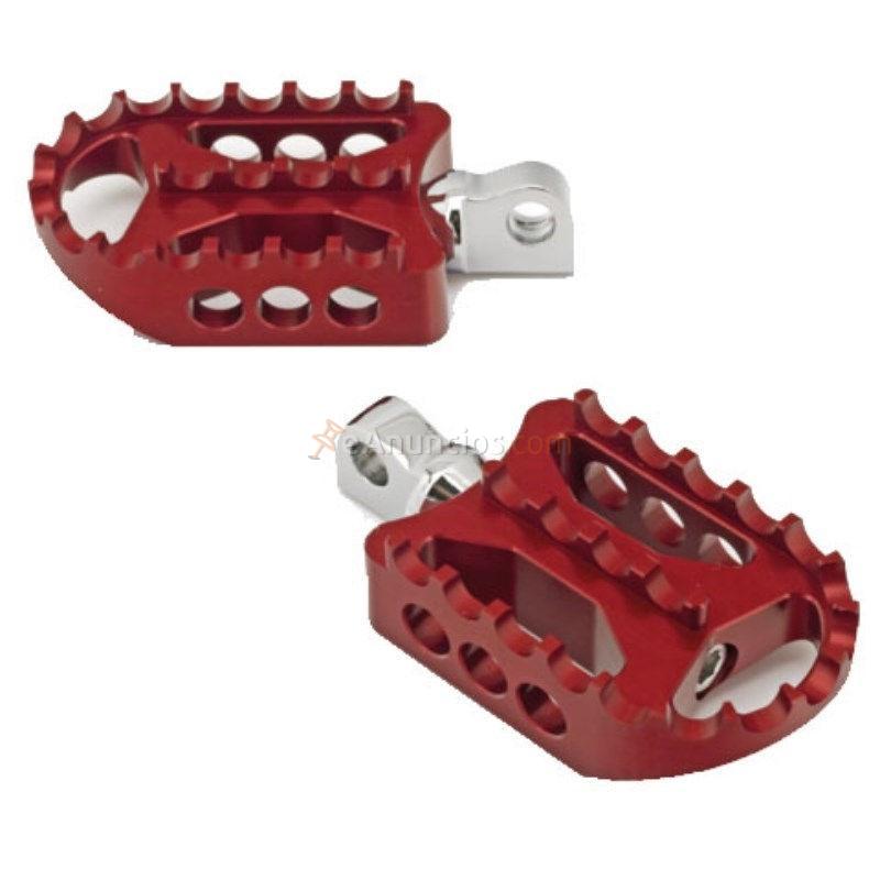 Estriberas rojas anonizadas bbmx brass balls cycles harley davidson