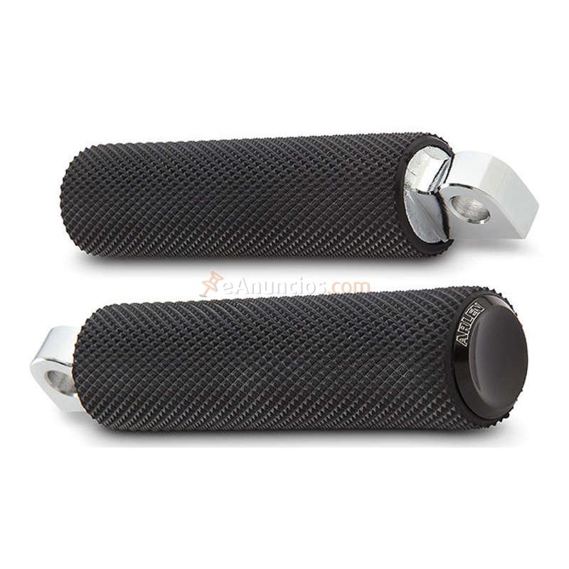 Estriberas arlen ness knurled rubber negras harley davidson