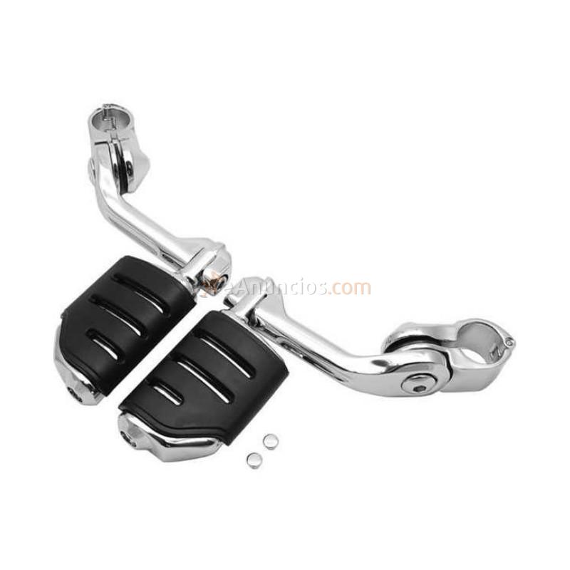 Soportes crucero cromados para estriberas defensas 32mm