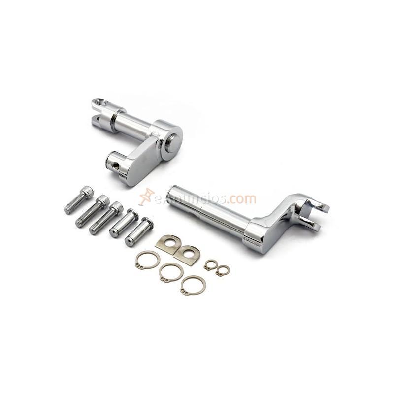 Soporte estriberas delanteras 2 cromadas harley davidson sportster 11-15