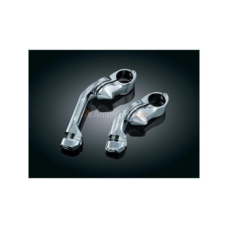 Soporte estriberas para defensa cromado 32mm