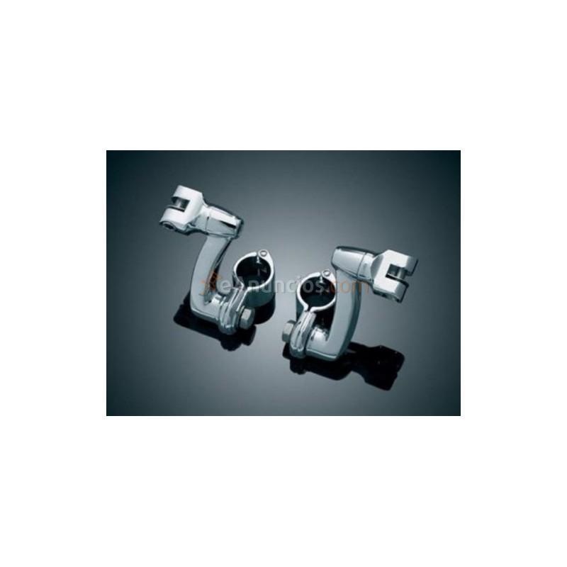 Adaptador cromo para estriberas defensas 32mm