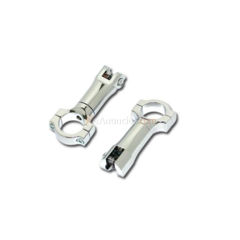 Soporte estriberas macizos cromados 3 harley davidson