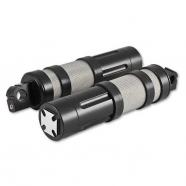 Estriberas young gun cruz de malta negro pulido harley davidson