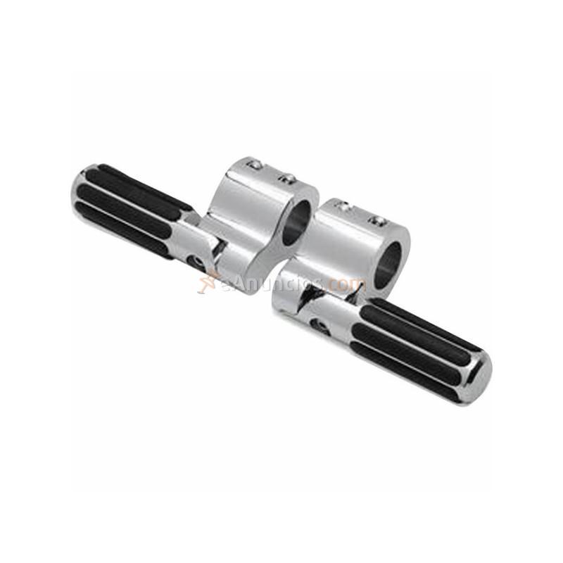 Estriberas universales ribbed chrome