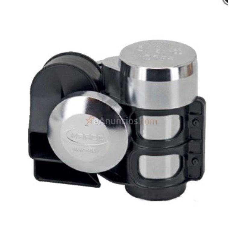 Bocina electroneumatica tornado dos tonos negracromada