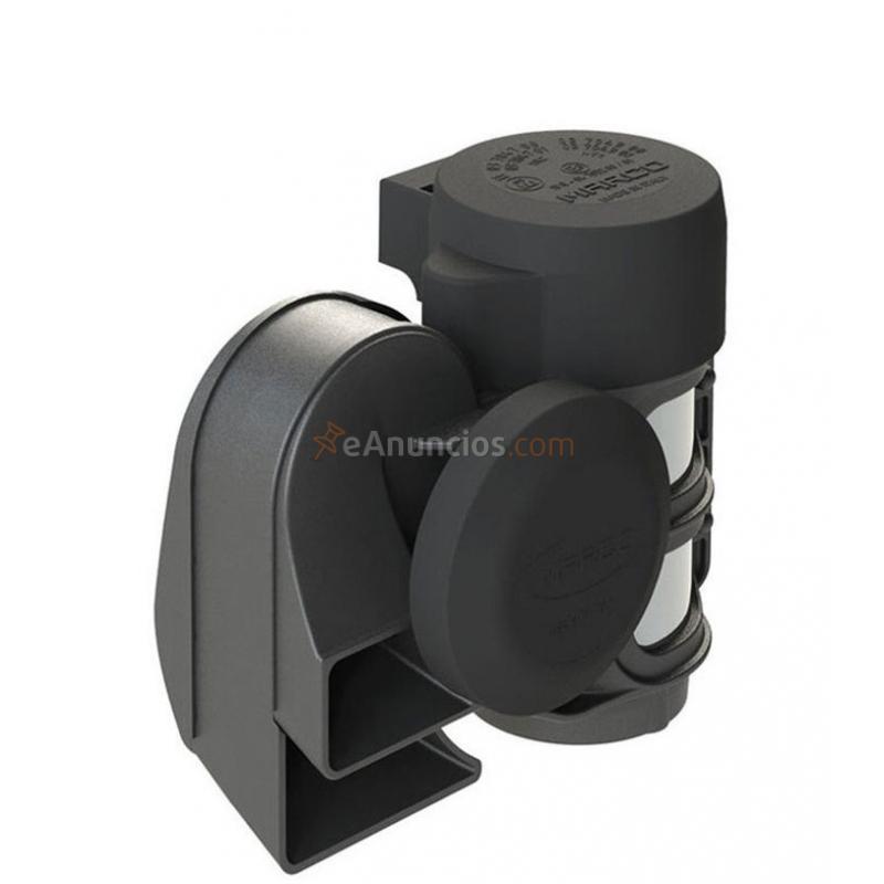 Bocina electroneumatica tornado dos tonos negra