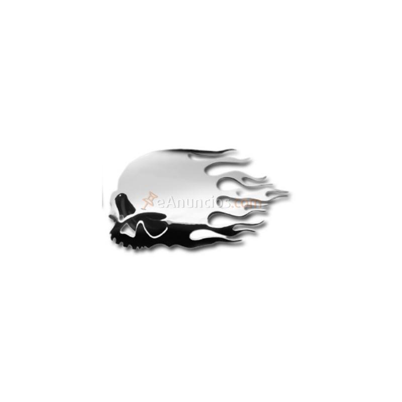 Embellecedor bocina flaming skull para harley davidson 91-12