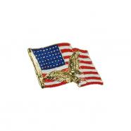 Pin american flag eagle