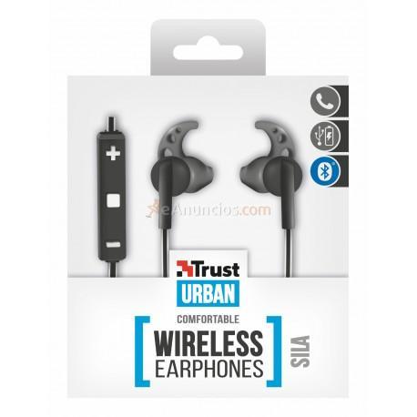 Trust - Sila Wireless auriculares para móvil Binaural Dentro de oído Negro
