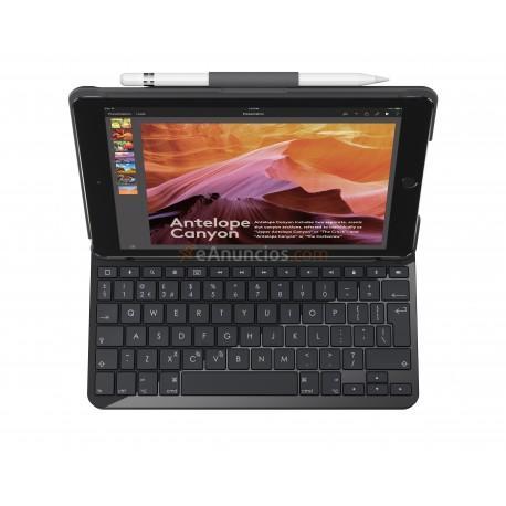 Logitech - Slim Folio teclado para móvil Negro QWERTY Español Bluetooth