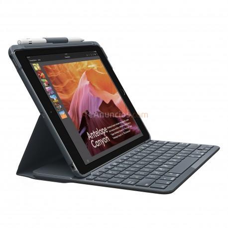 Logitech - Slim Folio teclado para móvil Negro QWERTY Español Bluetooth