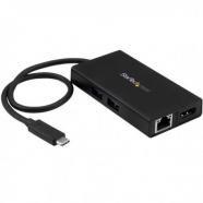 StarTech.com - Adaptador Multipuertos USB-C con HDMI de 4K- 2x Puertos USB-A - PD de 60W - Negro