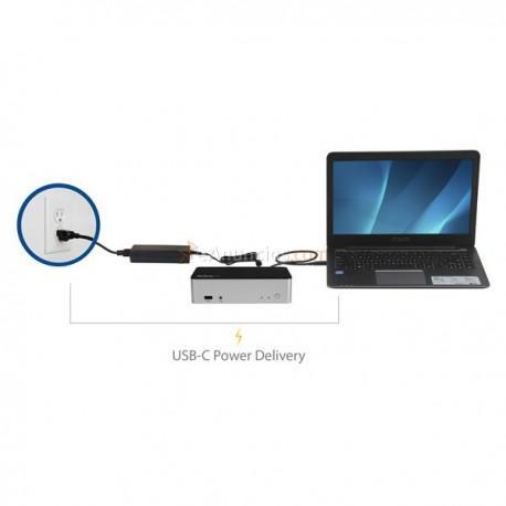 StarTech.com - Dock USB-C de Monitores Duales para Windows con Bahía SATA de 2,5” para SSDHDD