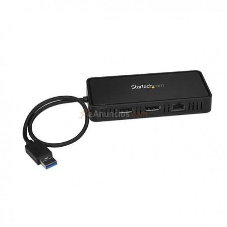 StarTech.com - Mini Dock USB a DisplayPort Doble con LAN GbE - 4K Doble de 60Hz