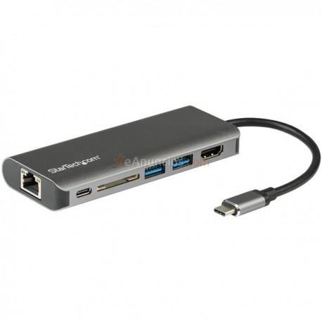 StarTech.com - Adaptador Multipuertos con HDMI - Lector SD - 2xA 1xC - PD 3.0