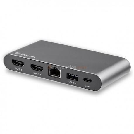 StarTech.com - Adaptador Multipuerto USB C para Dos Monitores - 2x HDMI 4K - PD 3.0 de 100W - Docking Station USB T