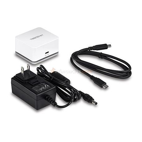Trendnet - TUC-DS1 base para portátil y replicador de puertos Alámbrico USB 3.0 (3.1 Gen 1) Type-C Plata, Blanco