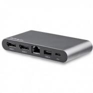 StarTech.com - Adaptador Multipuertos USB-C para Doble Monitor - 2 x 4K DP - PD 3.0 de 100W - Docking Station USB T