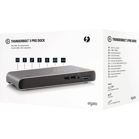 Elgato - 10DAC8501 hub de interfaz Thunderbolt 3 40000 Mbits Negro, Gris