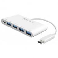 Macally - UC3HUB4C nodo concentrador USB 3.0 (3.1 Gen 1) Type-C 5000 Mbits Blanco