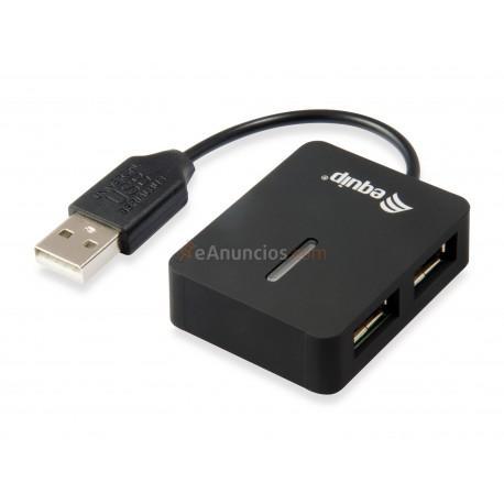 Equip - 128952 hub de interfaz USB 2.0 480 Mbits Negro