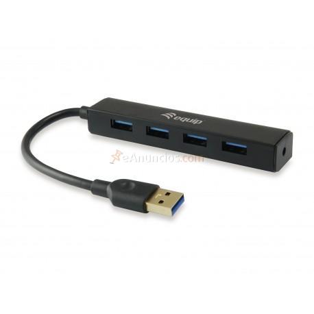 Equip - 128953 hub de interfaz USB 3.0 (3.1 Gen 1) Type-A 5000 Mbits Negro