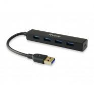 Equip - 128953 hub de interfaz USB 3.0 (3.1 Gen 1) Type-A 5000 Mbits Negro
