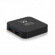 Ewent - EW1134 USB 3.1 (3.1 Gen 2) Type-A 5000Mbits Negro nodo concentrador
