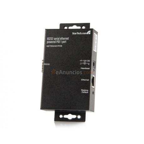 StarTech.com - Servidor de Dispositivos Serie de 1 Puerto RS232 con Power over Ethernet PoE - Conversor Serial a Re
