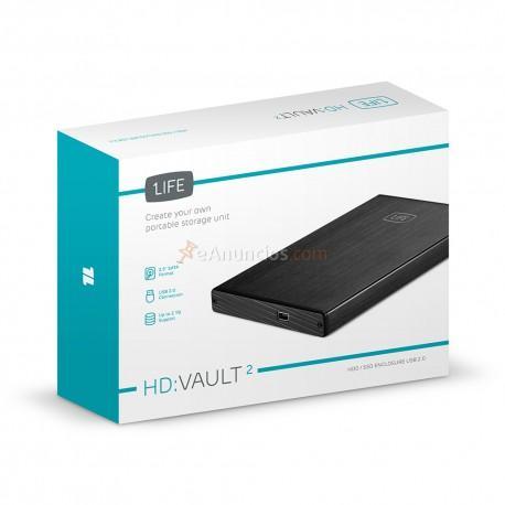 1Life - hd:vault 2 2.5 Carcasa de disco duroSSD Negro