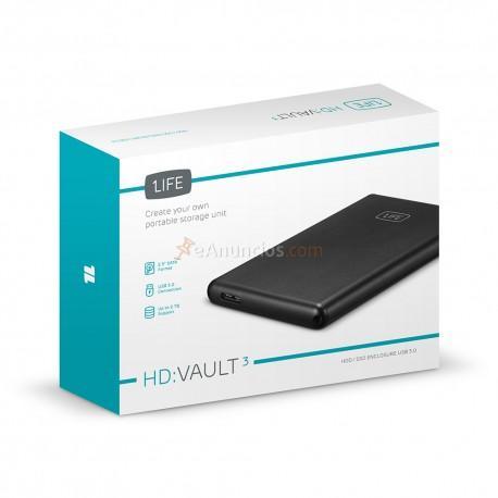 1Life - hd:vault 3 2.5 Carcasa de disco duroSSD Negro