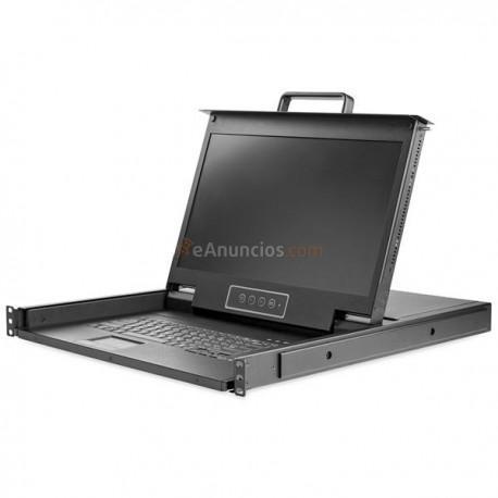 StarTech.com - Consola para Armario Rack con KVM VGA y Pantalla de 17,3 Pulgadas 1080p HD - 1U