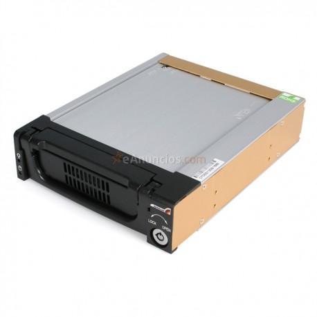StarTech.com - Rack Móvil Aluminio Reforzado Disco Duro HDD SATA 3,5 Pulgadas con Bandeja Bahía 5,25