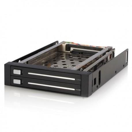 StarTech.com - Rack Móvil Backplane de 2 Discos Duros HDD SATA 2,5 Pulgadas sin Bandeja Bahía 3,5