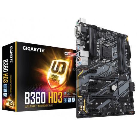 Gigabyte - B360 HD3 placa base LGA 1151 (Zócalo H4) Intel B360 Express ATX